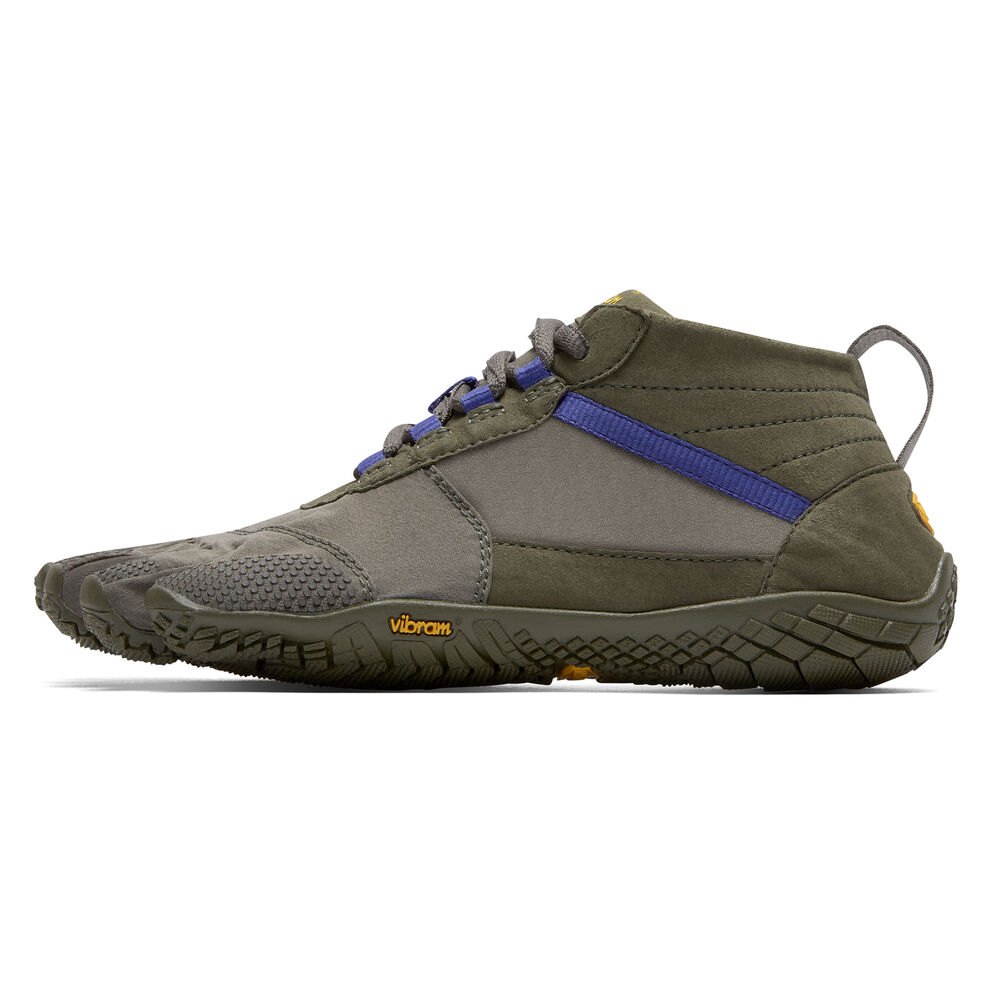 Vibram FiveFingers Dame Løbesko Olivengrøn/Lilla - V-Trek - 6083EATZO